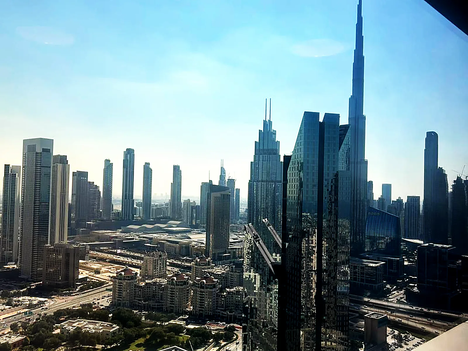 The Burj Khalifa and Downtown Dubai seen from the 44th floor